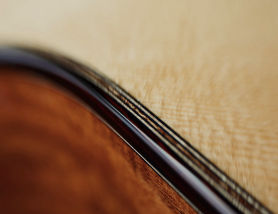 Black Ebony Binding with Wood Purfling Lines