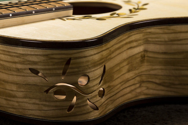 Olive Themed Guitar with Olive Sprig sound port