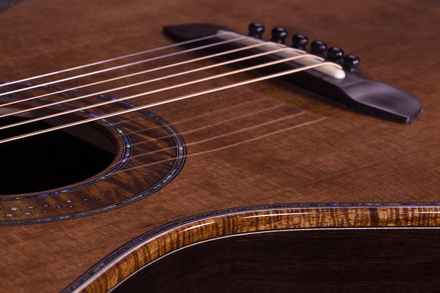 Flamed Koa Binding Hatcher Guitars