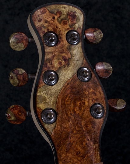 Multi Colored Amboyna Burl Tuner Buttons